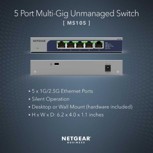 Netgear 5-Port 2.5G Ethernet Unmanaged Network Switch -
