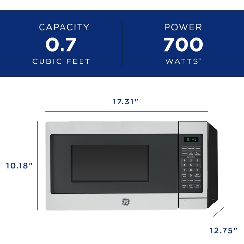 GE 0.7 Cu. Ft. Capacity Countertop Microwave Oven - JES1072DMBB