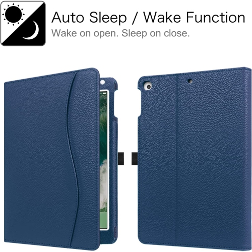 F Case for iPad 9.7 2018 2017 / iPad Air 2 / iPad Air - [Corner Protection] Multi-Angle Viewing Folio Stand Cover w/Pocket, Auto Wake/Sleep for iPad