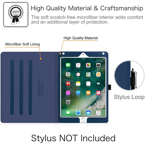 F Case for iPad 9.7 2018 2017 / iPad Air 2 / iPad Air - [Corner Protection] Multi-Angle Viewing Folio Stand Cover w/Pocket, Auto Wake/Sleep for iPad