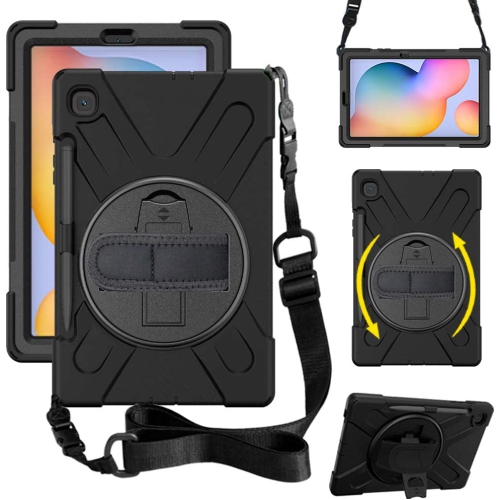 Z – Étui pour Galaxy Tab S6 Lite 10.4 2022/2020, étui robuste antichoc SM-P610/P613/P615/P619 avec support pour stylet S Pen, bandoulière et ceinture