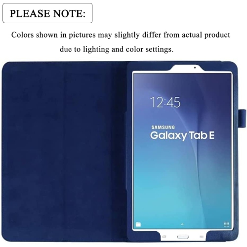 Case for Tab E 9.6 Case Model T560, Slim Leather Folio Case Cover Stand for Samsung Galaxy Tab E 9.6 Inch 2015 Released Tablet - Dark Blue