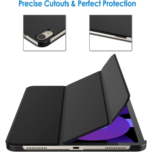 J Case for iPad Air 5, Slim Stand Hard Back Shell Cover with Auto Wake/Sleep (Black)