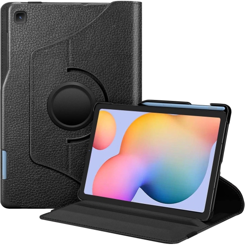F Rotating Case for Samsung Galaxy Tab S6 Lite 10.4 inch 2022/2020 Model with S Pen Holder, 360 Degree Swivel Stand Cover Auto Sleep/Wake, Black