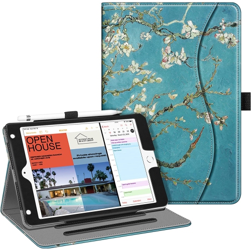 DOLAER  F Case for Ipad Mini 5Th Gen 2019 / Ipad Mini 4 - [Corner Protection] Multi-Angle Viewing Smart Folio Cover W/pocket, Pencil Holder, Auto