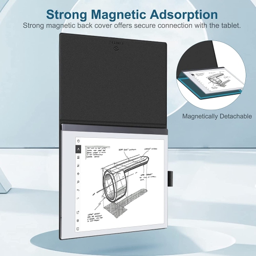 F Étui mince pour tablette de papier numérique remarquable 2 10.3 po - Étui folio léger en cuir pu de qualité supérieure avec porte-stylo, pas