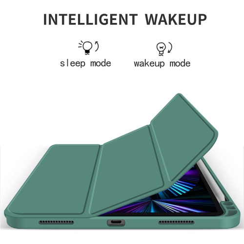 K iPad Pro 11 Inch 2020/2021/2022 Case with Pencil Holder, Lightweight Smart Soft Back Cover [Support Pencil Wireless Charg & Auto Wake/Sleep] for