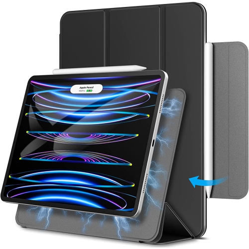J Magnetic Case for iPad Pro 11 Inch All Models, and iPad Air 5/4, Support Pencil 2nd Gen Charging, Magnetic Attachment, Cover with Auto Wake/Sleep