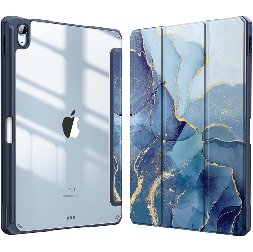 DOLAER  F Hybrid Slim Case for Ipad Air 5Th Generation (2022) / Ipad Air 4Th Generation (2020) 10.9 Inch - [Built-In Pencil Holder] Shockproof Cover