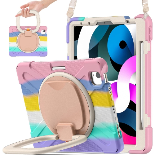 S iPad Air 5th/4th Generation Case 2022/2020, iPad Pro 11 4th Generation Case 2022, Kids Cover Rotate Stand/Hand Grip/Shoulder Strap/Pencil Holder