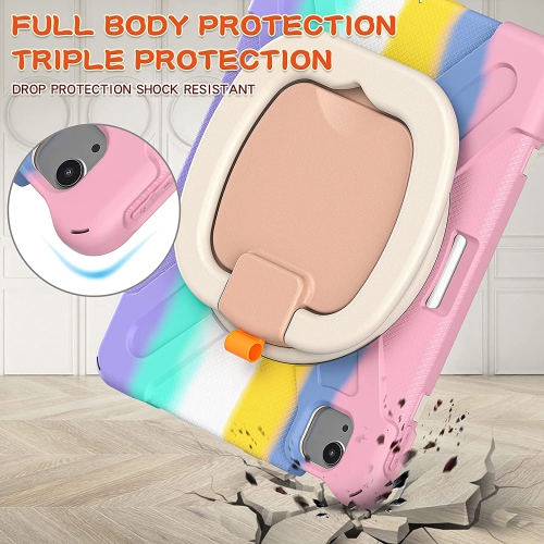 S iPad Air 5th/4th Generation Case 2022/2020, iPad Pro 11 4th Generation Case 2022, Kids Cover Rotate Stand/Hand Grip/Shoulder Strap/Pencil Holder