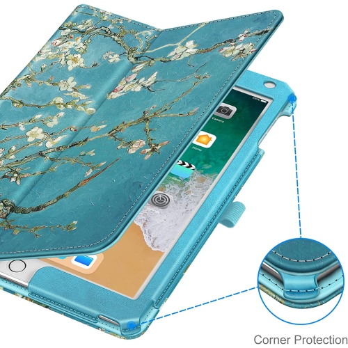 F Case for iPad 9.7 2018/2017, iPad Air 2, iPad Air - [Corner Protection] Premium Vegan Leather Folio Stand Cover, Auto Wake/Sleep for iPad 6th / 5th