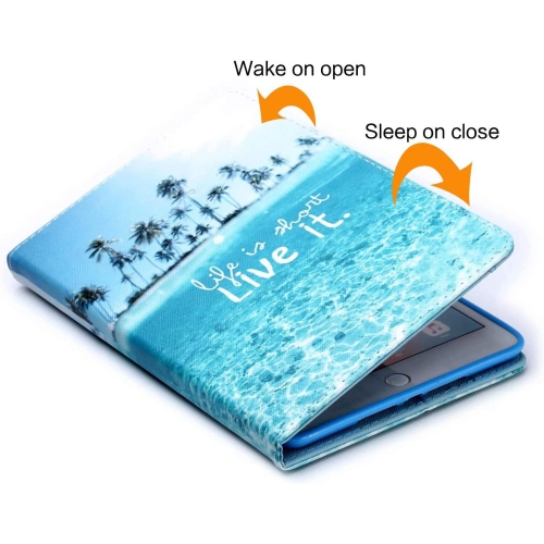 iPad Mini Case, F Mini 4 Mini 5 Mini 3/2/1 Smart Wake Sleep Case with Kickstand [Card Slot & Pen Holder] PU Leather Protective Cover for Apple iPad