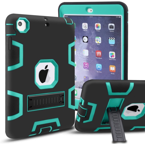iPad Mini Case, iPad Mini 2 Case, iPad Mini 3 Case, M 3in 1 Heavy Duty Protection Kickstand Combo Hybrid Impact Silicone Hard Case Cover for ipad