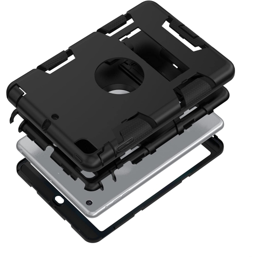 M iPad Mini Case, iPad Mini 2 Case, iPad Mini 3 Case, Heavy Duty Protection Kickstand Combo Hybrid Impact Silicone Hard Case Cover for ipad Mini