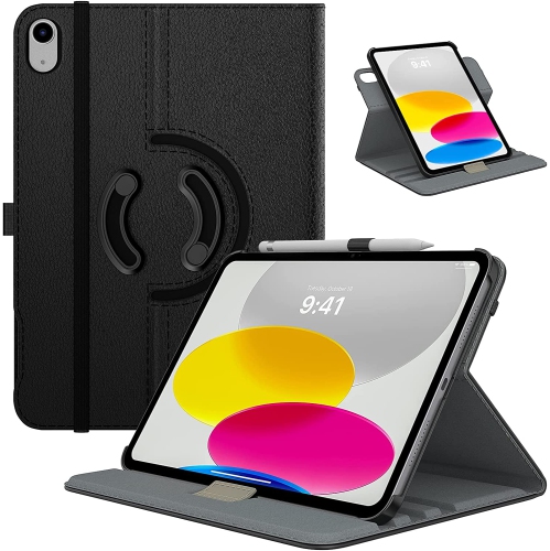 DOLAER  T Rotating Case for Ipad 10Th Generation 2022, Ipad 10.9 Inch Case, 90 Degree Rotating Smart Stand Cover for Ipad 10, Protective Leather Cover