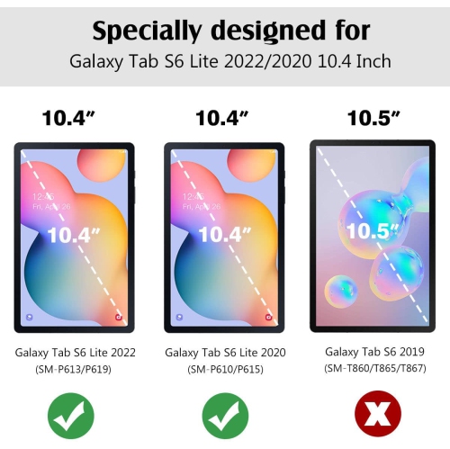 T Case for All-New Samsung Galaxy Tab S6 Lite 10.4 Inch 2022/2020, Ultra Slim Lightweight Magnetic Stand Cover Fit Galaxy Tab S6 Lite 2022/2020