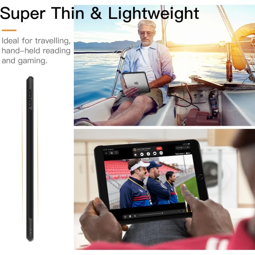 T Case for New iPad 9th Generation 2021/8th Gen 2020/7th Gen 2019, Ultra Slim Lightweight Shock Absorbant Flexible TPU Air-Pillow Edge Protective