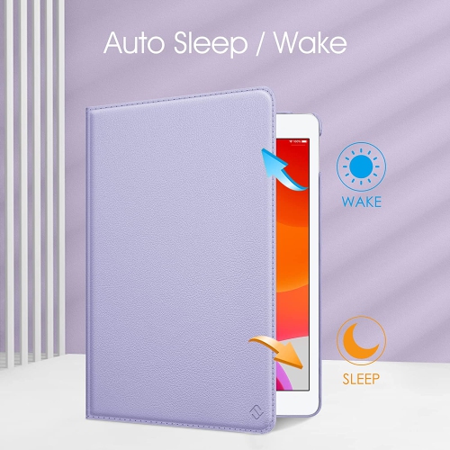 F Rotating Case for iPad 9th Generation / 8th Generation (2020) / 7th Gen (2019) 10.2 Inch - 360 Degree Rotating Protective Stand Cover with Pencil