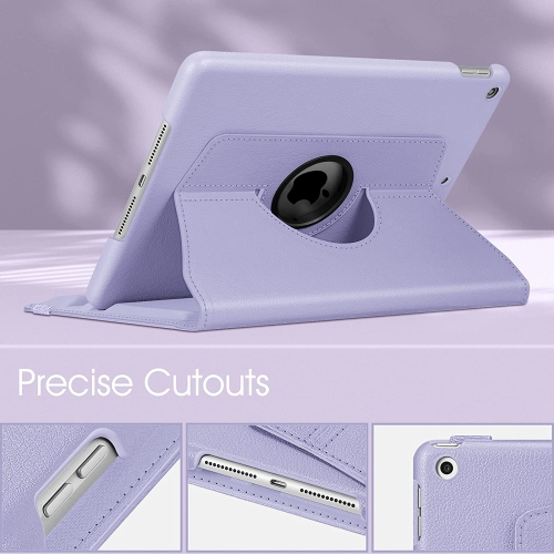 F Rotating Case for iPad 9th Generation / 8th Generation (2020) / 7th Gen (2019) 10.2 Inch - 360 Degree Rotating Protective Stand Cover with Pencil