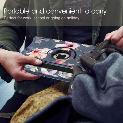 F Rotating Case for iPad 9th Generation / 8th Generation (2020) / 7th Gen (2019) 10.2 Inch - 360 Degree Rotating Protective Stand Cover with Pencil