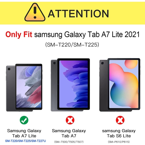 S Galaxy Tab A7 Lite Case 2021 for Kids Girls Samsung Galaxy Tab A7 Lite Case SM-T220/T225 with Screen Protector Heavy Duty Kids Proof A7 Lite Cover