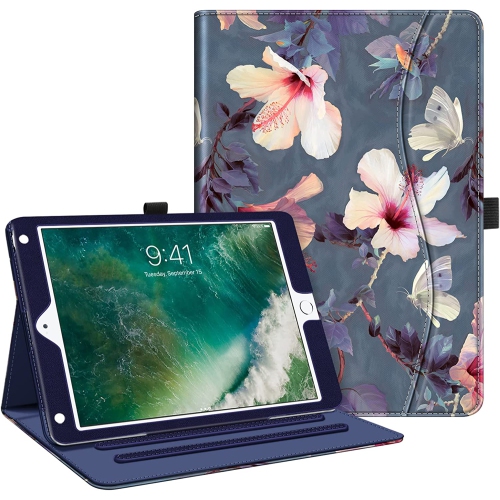 DOLAER  F Case for Ipad 9.7 2018 2017 / Ipad Air 2 / Ipad Air - [Corner Protection] Multi-Angle Viewing Folio Cover W/pocket, Auto Wake/sleep for Ipad