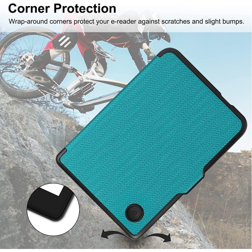 H Slimshell Case for 6 Kobo Clara 2E 2022 Released,Premium Lightweight PU Leather Cover with Auto Sleep/Wake for Kobo Clara 2E 6inch-Sky Blue