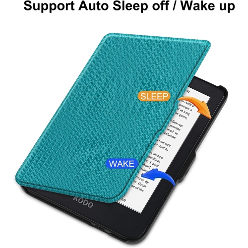 H Slimshell Case for 6 Kobo Clara 2E 2022 Released,Premium Lightweight PU Leather Cover with Auto Sleep/Wake for Kobo Clara 2E 6inch-Sky Blue