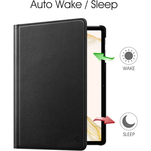 F Rotating Case for Samsung Galaxy Tab S8 Plus 2022/S7 FE 2021/S7 Plus 2020 12.4 inch with S Pen Holder, 360 Degree Swiveling Stand Cover Auto