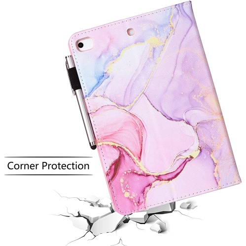 iPad Mini 5 Case Mini 4 Mini 3 2 Cover, F Smart Wake Sleep Flip Stand Case Soft PU Leather Protective Case with Card Slot Pen Holder for Apple iPad