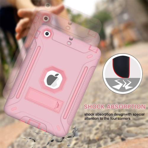 M iPad Mini Case, iPad Mini 3 Case, iPad Mini 2 Case, Hybrid Shockproof Protective Silicone Case and Full-Body Rugged Protective Case with Kickstand