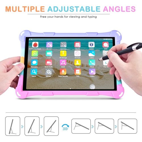 D Silicone Case for Samsung Galaxy Tab A7 Lite 8.7 inch 2021 Release, Multi-Angle Case, Soft Lightweight Case for Tab A7 Lite 8.7 with Strap & Stylus