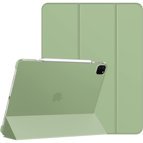DOLAER  J Case for Ipad Pro 12.9-Inch (6Th/5Th Generation, 2022/2021 Model), Slim Stand Hard Back Shell Smart Cover With Auto Wake/sleep (Matcha Green)