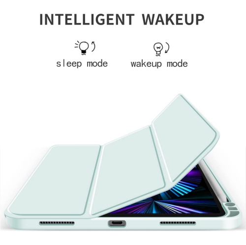 K iPad Pro 11 Inch 2020/2021/2022 Case with Pencil Holder,Lightweight Smart Soft Back Cover [Support Pencil Wireless Charg & Auto Wake/Sleep] for