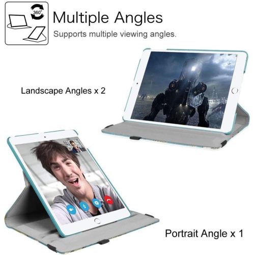Rotating Case for 9th Generation Case 2021 / iPad 8th Generation 2020 / 7th Generation 10.2 2019, 360 Degree Rotating Multi-Angle Viewing Folio Stand