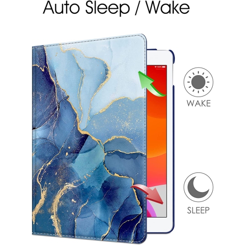 F Rotating Case for iPad 9th Generation / 8th Generation (2020) / 7th Gen (2019) 10.2 Inch - 360 Degree Rotating Protective Stand Cover with Pencil