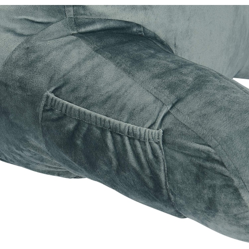 Reading Pillow TV Bed Rest Memory Foam with Arms Rests, High Shredded Memory Foam Comfort Bed Pillow Lumbar Cushion