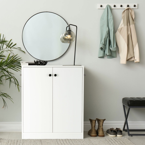 Costway 2-Door Storage Cabinet Buffet Cabinet with 3 Shelves Sideboard for Kitchen Hallway