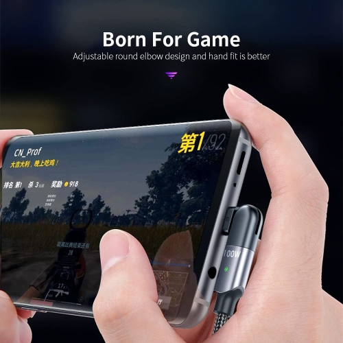 navor 2m 180 ° Rotating Head USB-C to USB-C Charging Cable Compatible for Samsung/Moto/LG Phones, Compatible for PS5/Xbox X/S Controller/Switch Pro,