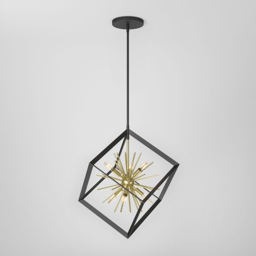Artika Nebula luminaire suspendu moderne noir et or