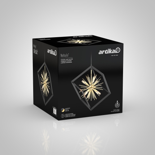 Artika Nebula luminaire suspendu moderne noir et or