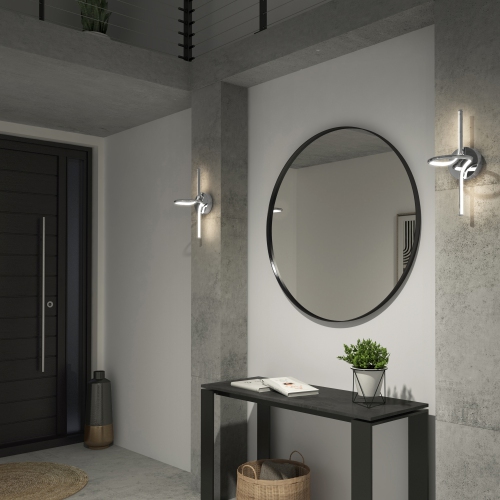 Swirl Modern Sconce Light, Chrome