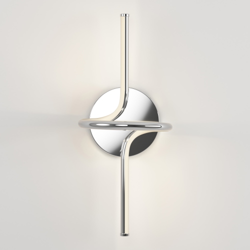 Swirl Modern Sconce Light, Chrome