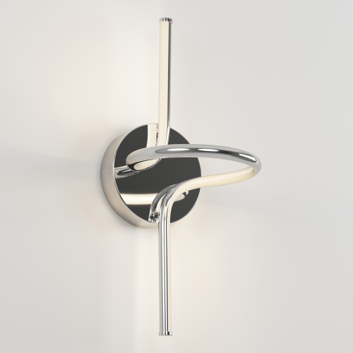 Swirl Modern Sconce Light, Chrome