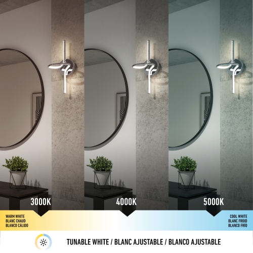 Swirl Modern Sconce Light, Chrome