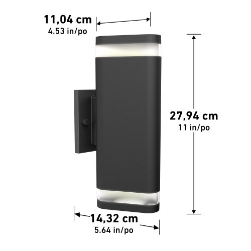 Artika Trygon Modern Outdoor Wall Light, Black