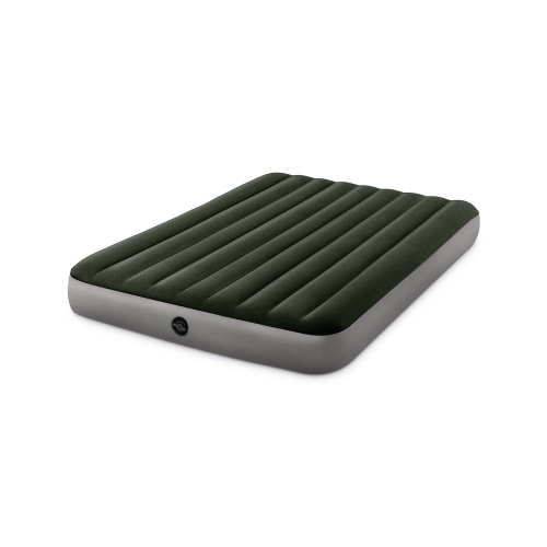 Intex - DuraBeam Inflatable Mattress, Maximum Weight 272Kg with Portable Battery Pump, Gray