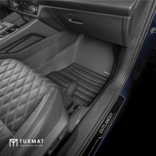 TuxMat - for Mitsubishi Outlander PHEV 2023-2026 Models - Custom Car Mats - Maximum Coverage, All Weather, Laser Measured - This Full Set Includes