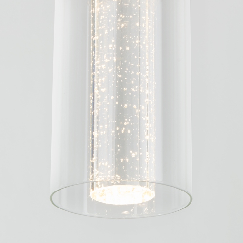 Artika Bubble Flow Modern Pendant Light Fixture, Chrome